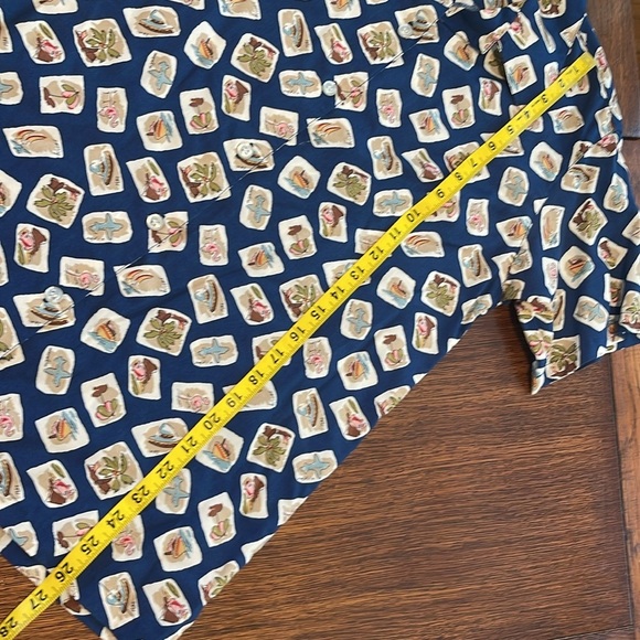 Liz Claiborne LizWear Travel Vacation Blue button down shirt Petite Small - Picture 6 of 8